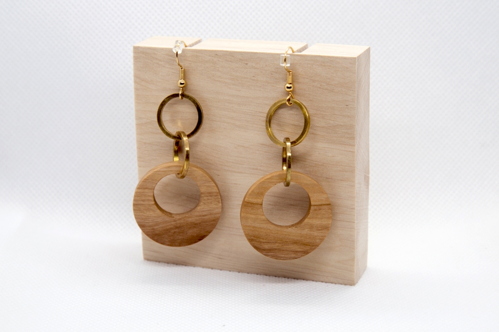HOLTS-DESIGNER Olivewood Earring gold Earringholder